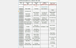 Calendriers 2024-2025 